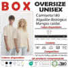 4 C BOX COLOR - OVERSIZE UNISEX de algodón Biológico 180 Grs
