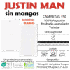 5 B JUSTIN SIN MANGAS CHICO BLANCA algodón unisex 155gr