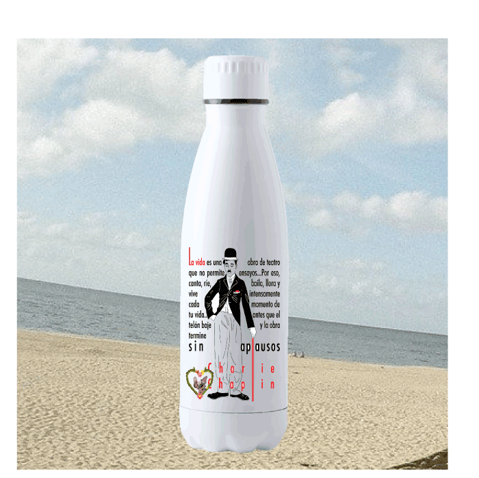 Varn - Bidón térmico acero inoxidable con tapón acero 500ml