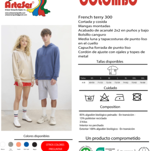 Sudadera ligera con capucha ecológica (constellation)