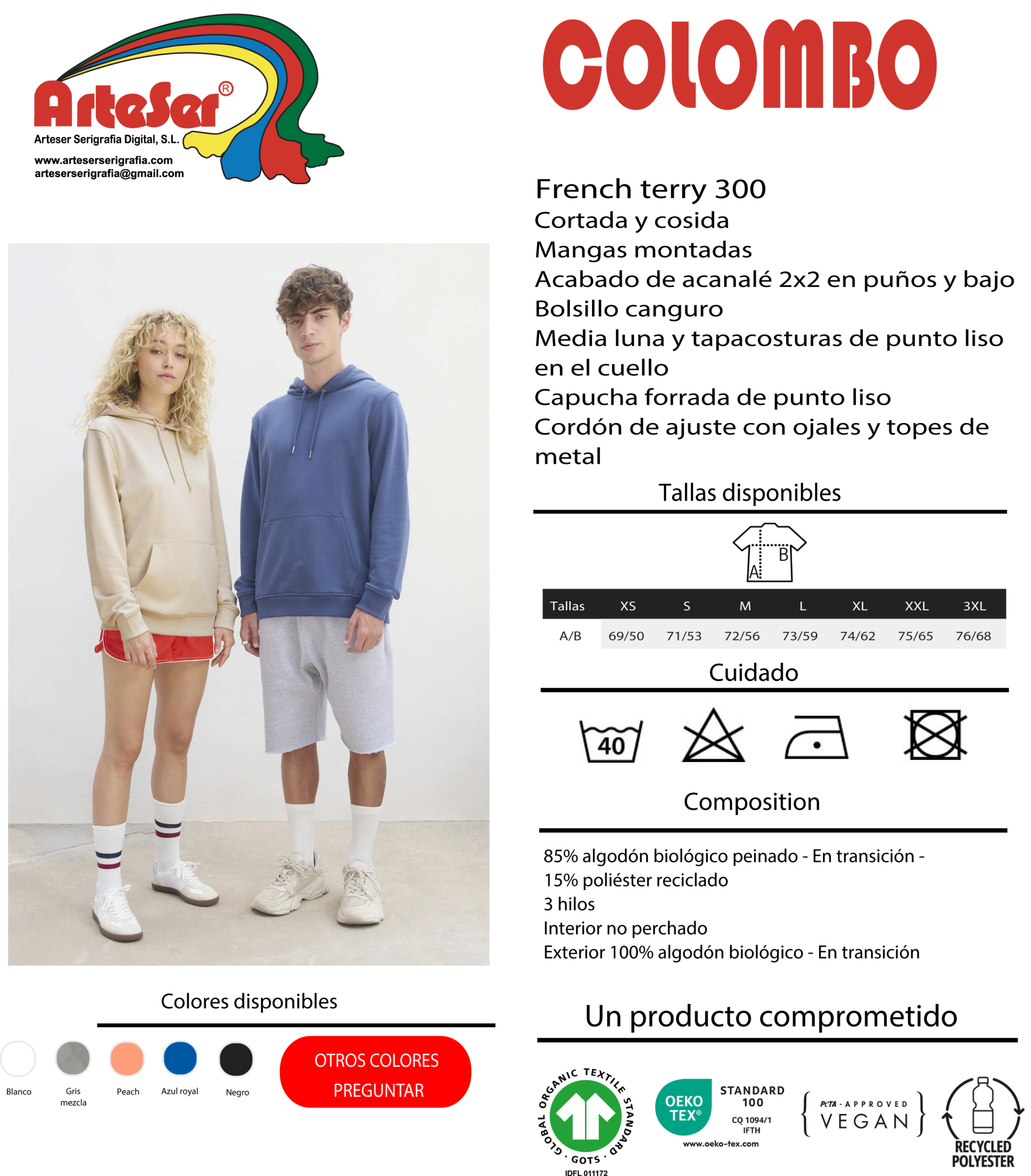 Sudadera ligera con capucha ecológica (constellation)
