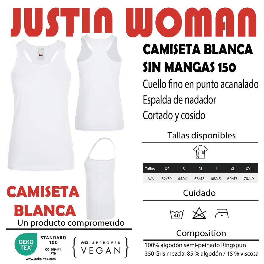 6 B JUSTIN - TIRANTES WOMAN BLANCAS